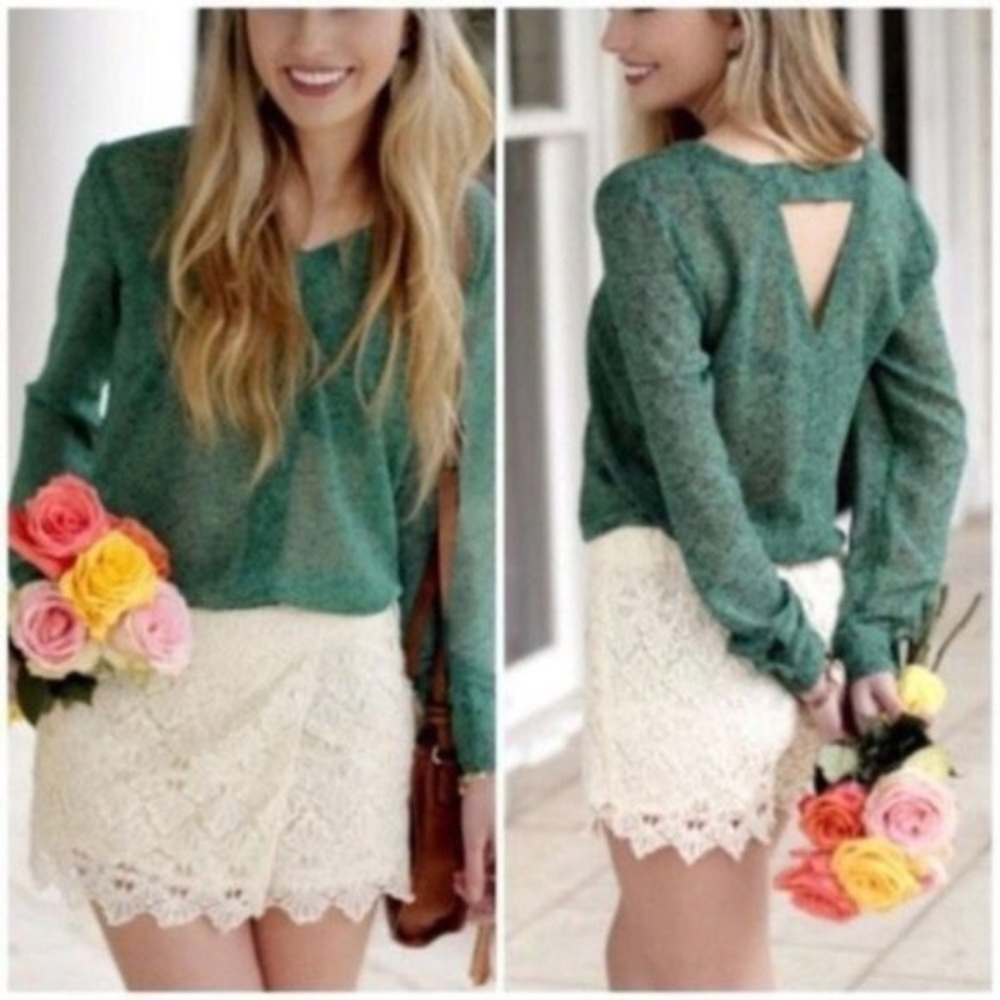 Cabi Kelly green bountiful blouse